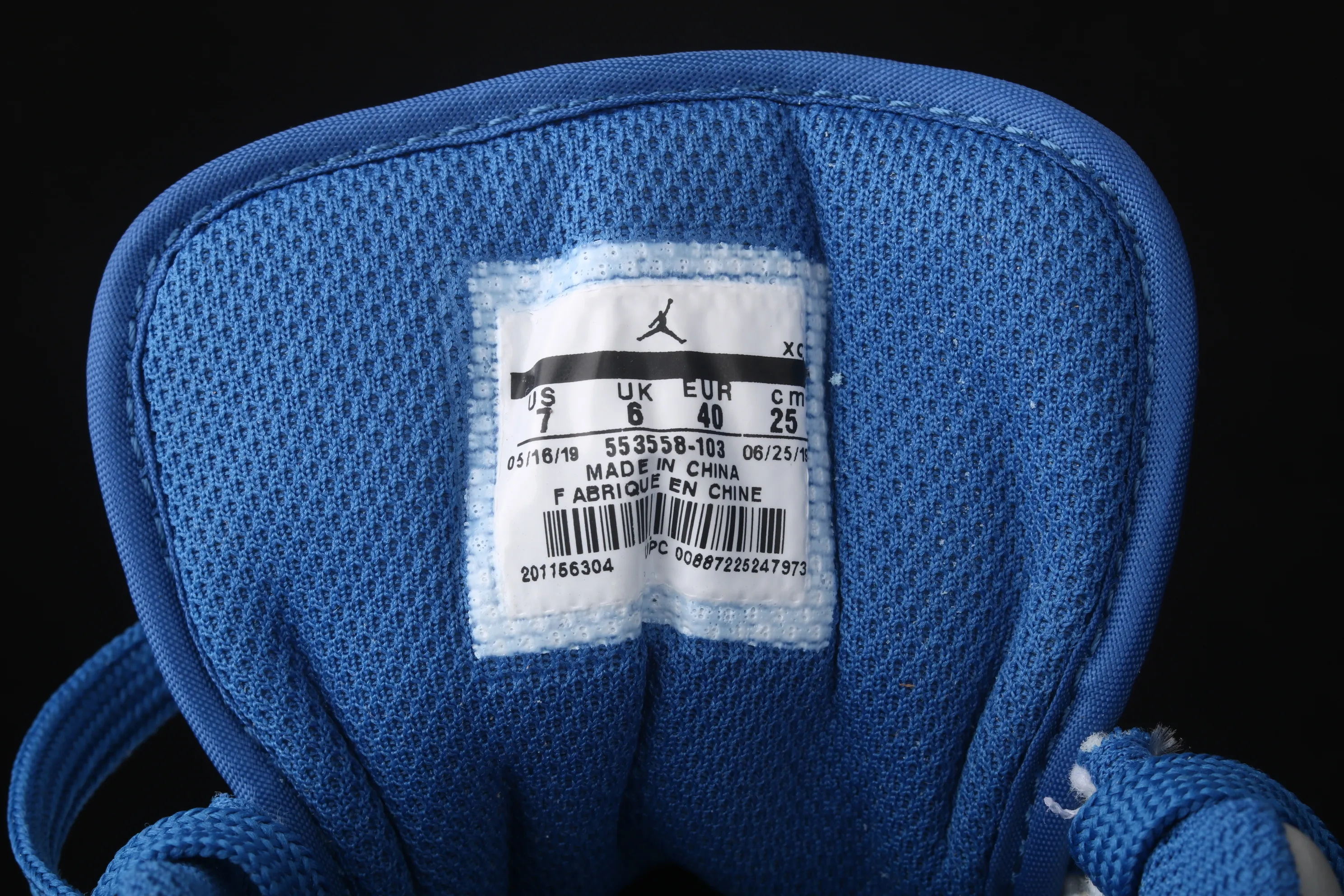 All categories Air Jordan Jordan series basketball shoes Air Jordan 1 Low Air Jordan 1 Low Shadow AJ1 Joe 1 gray blue and white first layer low-top cultural and leisure sports sneakers 553558-103
